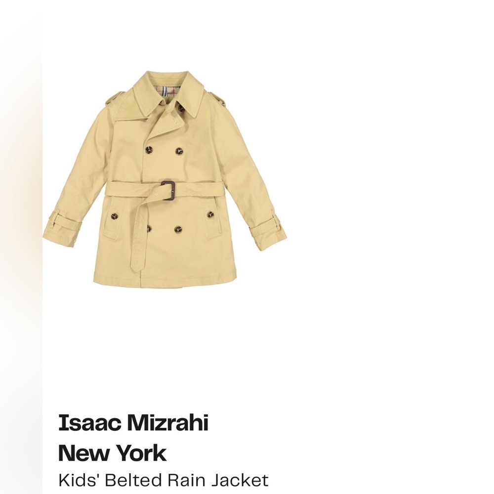 Isaac Mizrahi Kids' Beige Belted Trench Coat